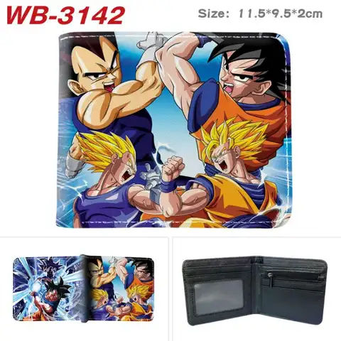 Anime Dragon Ball Super Z Son Goku Tecknad Kort Plånbok Pu Läder Tvåfaldig Plånbok Skyddande Fodral Kapacitet Förvaringskortväska 8 best sales Cartera Dragon Ball - №6