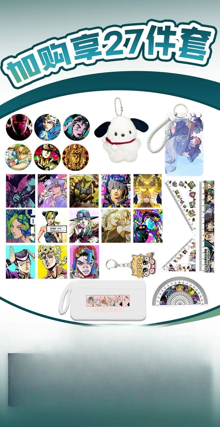 JoJo's Bizarre Adventure Anime Cartoon-Muster Tragetasche Kreative Praktische Große Handtasche Leichte Studententasche – Detail 2