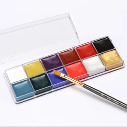 12 Color Face Body Art Painting Body Painting Drama Clown Halloween Makeup Face Christmas Halloween Party Makeup Tools