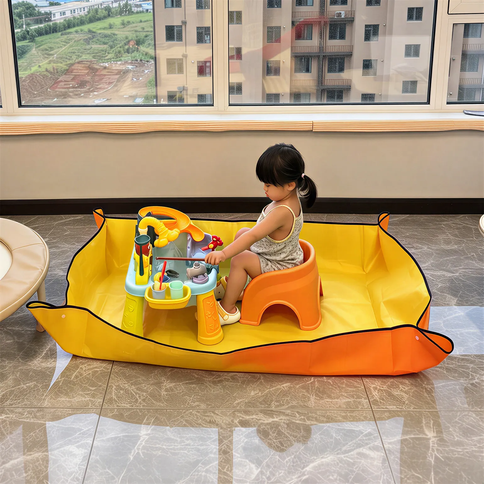 Large Size Children's Indoor Water Play Toy Baby Water Mat Outdoor Water Pool Sand Pit Fence Home Use Plastic Mat Customizable