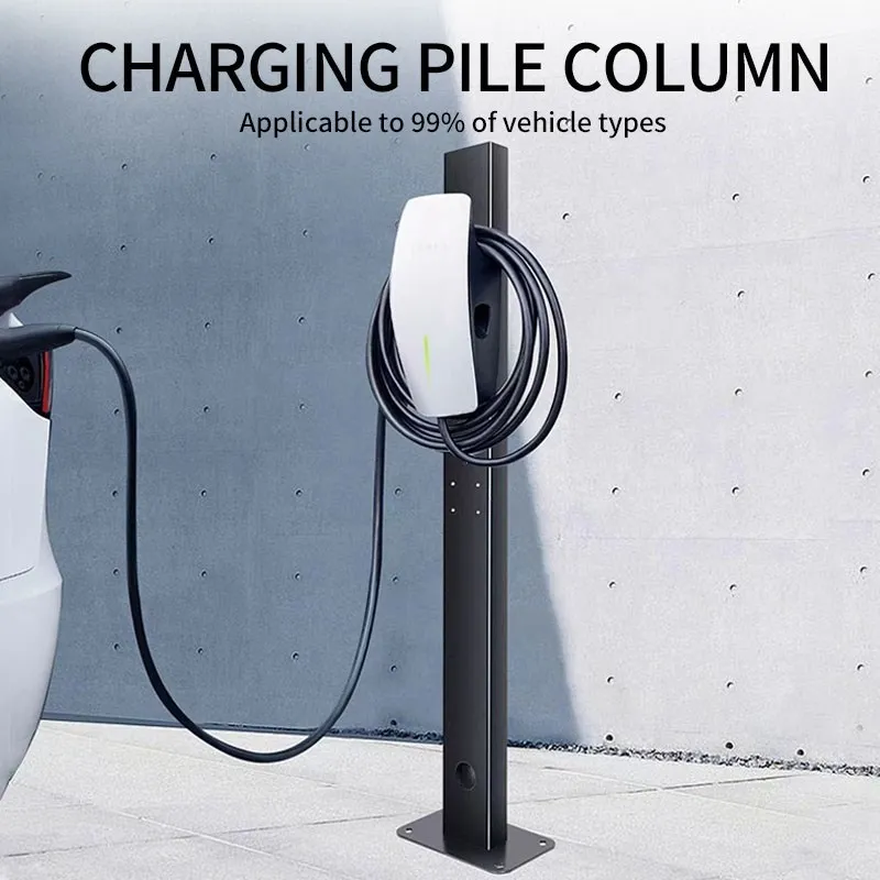 For Tesla Model 3/Y/S/X EV Charger Pedestal Outdoor Mounted EV Charging Station Metal Wall Connector Holder Auto Accessories