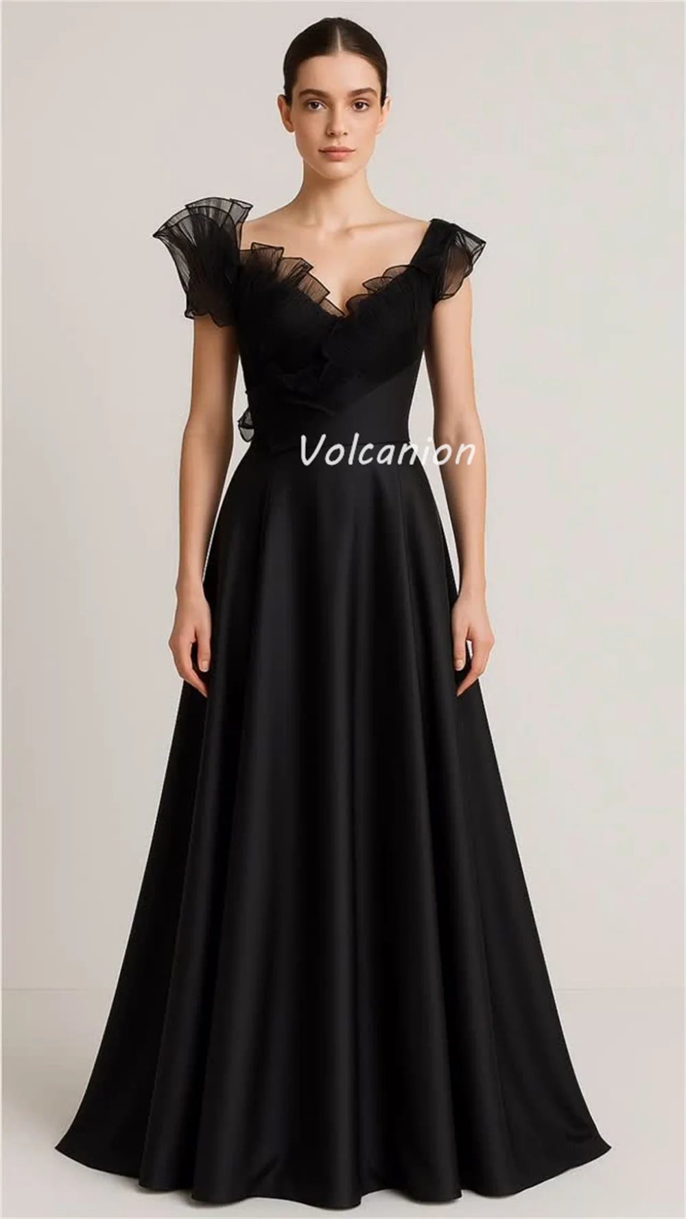 Customized Modern Style Retro Jersey Ruched A-line Off-the-shoulder Long Dresses Bespoke Occasion Dresses Simple High Quality