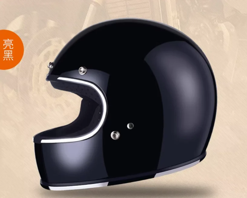 High strength fiberglass classic American retro full face helmet, For Harley Retro Cruising Motorcycle Racing Protective Helmet