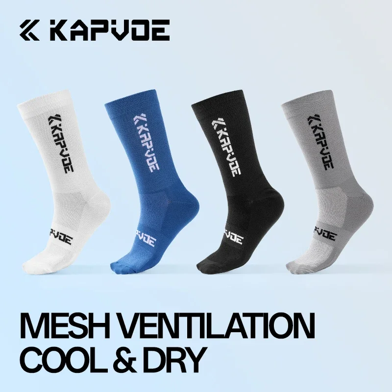 

KAPVOE профессиональные велосипедные носки для мужчин и женщин, дорожные велосипедные спортивные носки для бега, бейсбольные и пешие прогулки, дышащие спортивные носки на открытом воздухе