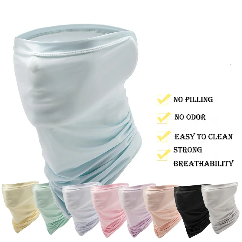 

Summer Ice Silk Riding Sun UV Protection Mask Outdoor Sports Headband Fishing Cool Feel Quick Drying Versatile Neck Cover
