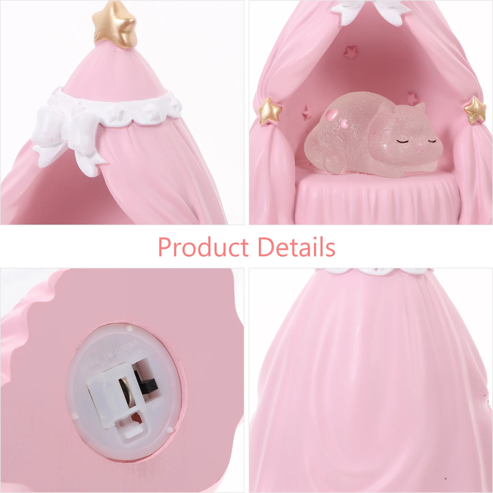 

s Cat Bedside Night Light Light Baby Nursery Decor Animal Lamp for Girls Bedroom Kids Gifts Pink Child Cartoon Creative