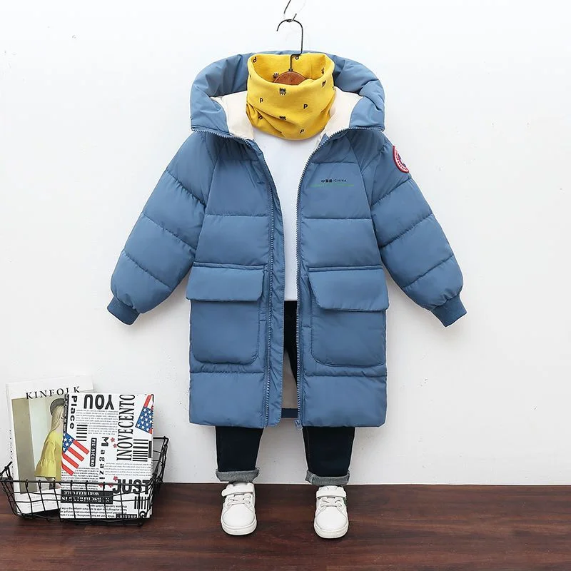 Boys Down Coat Jacket Cotton Outerwear Windbreak 2023 Charming Thicken Velvet Winter Warm Ski Outfits Children\'s Clothing