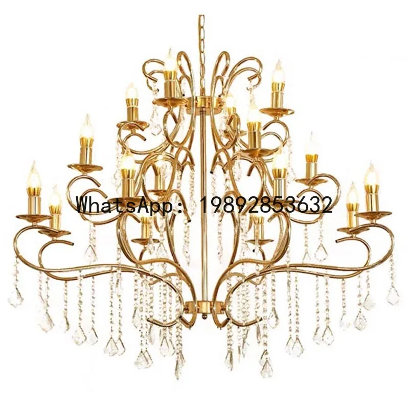 X-22  wedding hall ceiling crystal lamp bead curtain luminous floor lamp banquet hall decorative chandelier