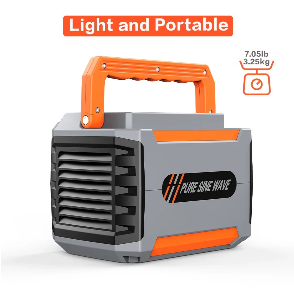 Portátil Power Station Gerador Solar, 300W, 288WH, AC Pure Sine Wave Power Bank, Outdoor Bateria de Emergência, Camping Multi-dispositivo