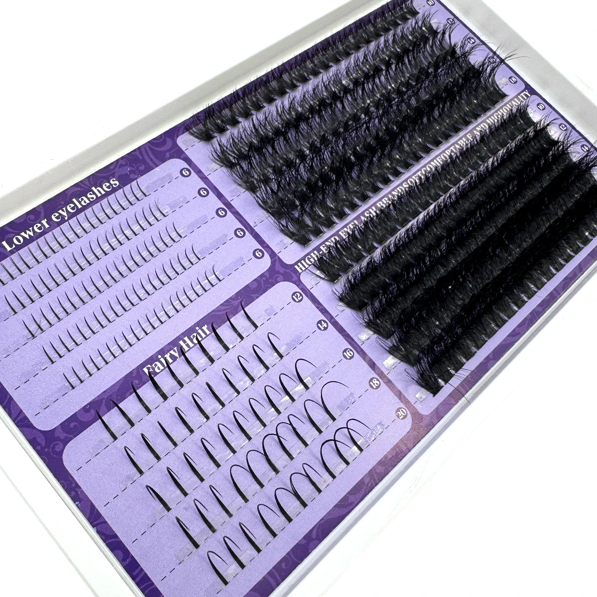 20 Reihen Wimpernspikes Wimperncluster Volumen Einzelwimpern Wispy Wimpern DIY Spiky Lash Extension Manga Cluster Wimpern – Detail 9