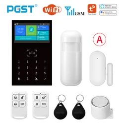 PGST PG109 Smart Tuya Alarm System 4.3 inch Screen WIFI GSM Burglar Home Security With Temperature and Humidity Function