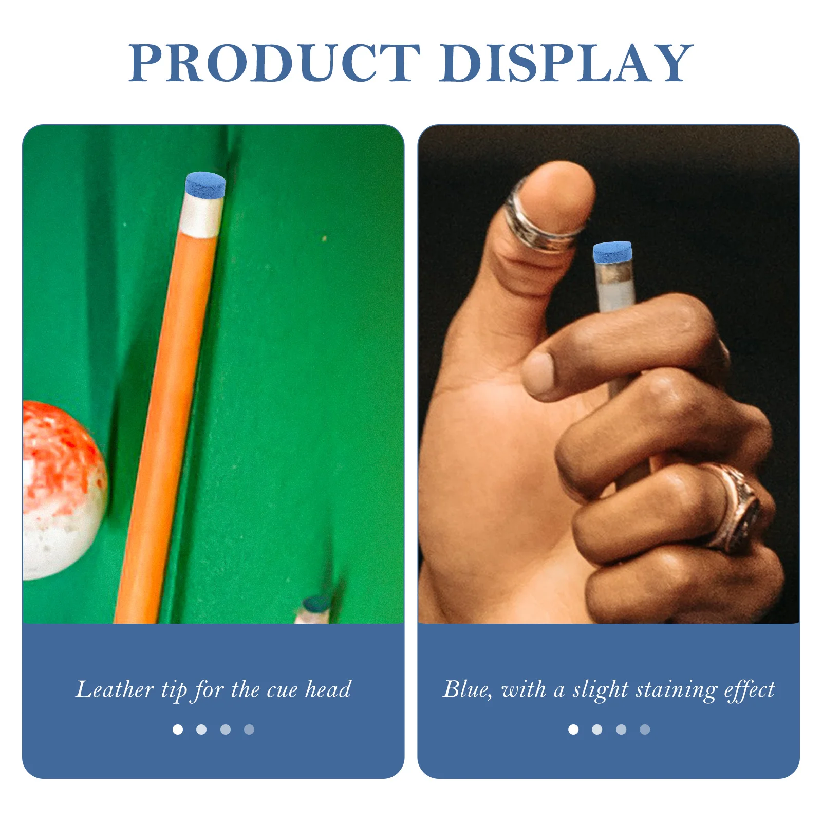 

50Pcs Billiard Cue Tips Material Fast Repair Convenient Design Pool Snooker Billiard Tips Cue Tip Replacements