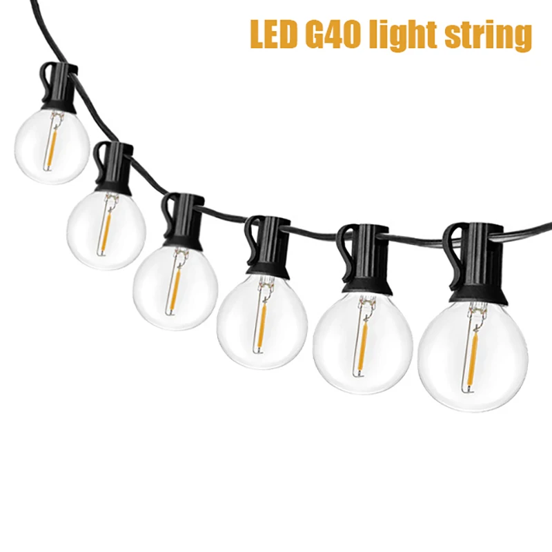 Lampadine G40 E12 3V 120V 220V 1W lampadine a globo in vetro String Light Indoor Outdoor Patio Home Garden Decor bianco caldo