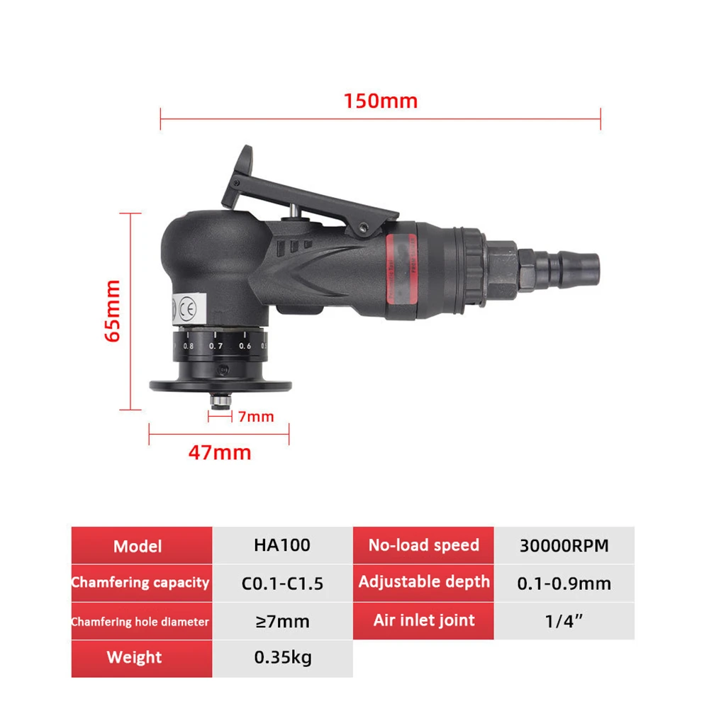 Portable Metal Trimming Machine Mini Pneumatic Chamfering Machine 45 Degree Deburring Blades and Bearings Angle Cutting Tools