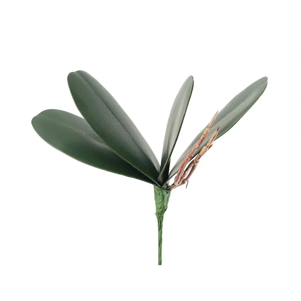Vivid Eco-friendly Artificial Orchid Leaves Real Touch Fake Phalaenopsis Leaves Artificial Plant DIY Auxiliary Material