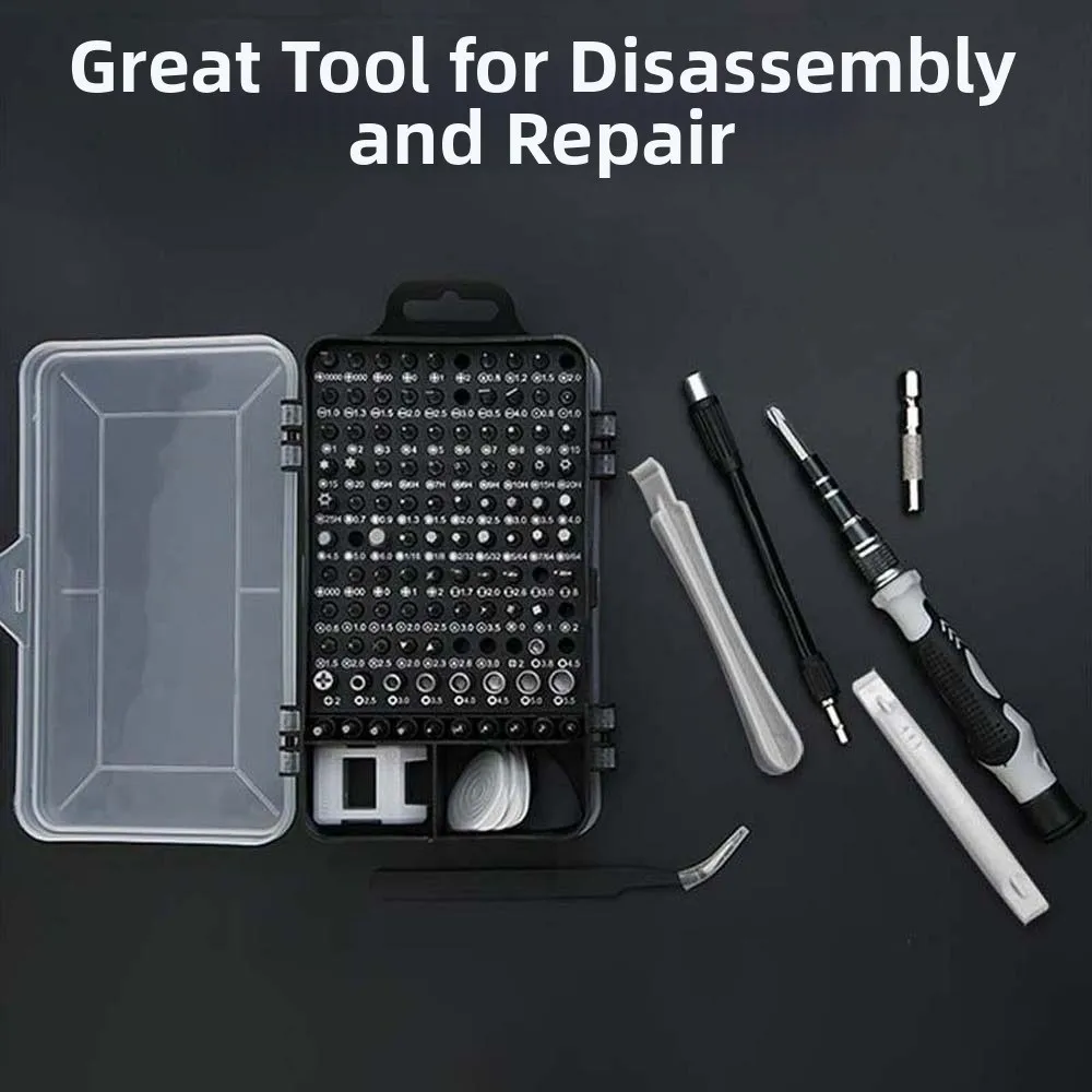 Precision 115 in 1 Screwdriver Set with Box Disassembly Multi-bits Screwdriver Multi-function Mini Magnetic Repair Tools Kit