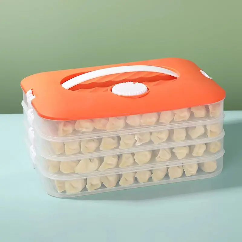 Frozen Dumpling Storage Box Refrigerator Dumplings Organizer Bins Multi-layer Jiaozi Ravioli Dumpling Box Food Storage Container