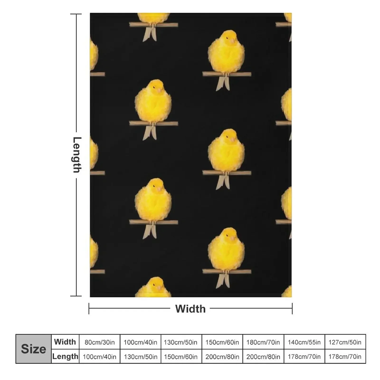 cute canary with yellow feathers Throw Blanket Heavy Summer Blankets