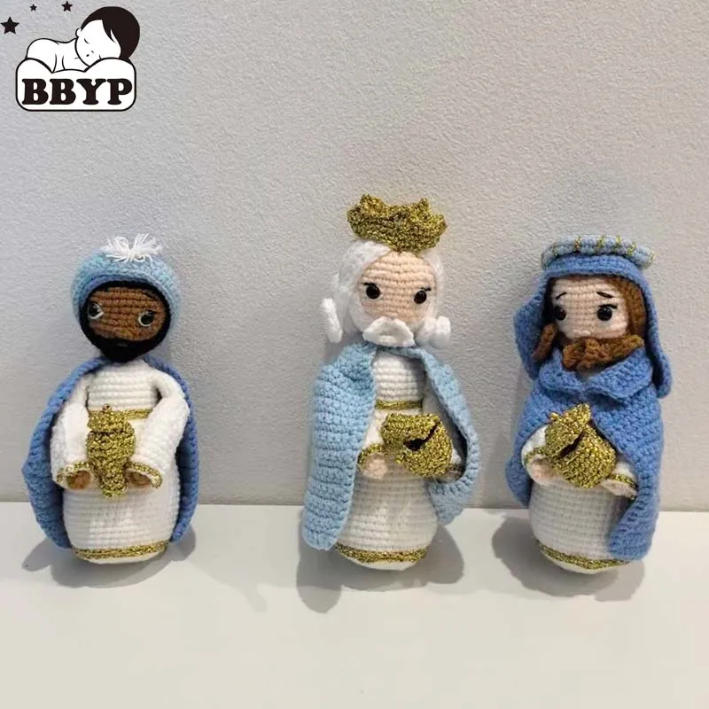 

Handmade Crochet Belchior Baltazar Gaspar Plush Toy Home Kids Room Decor Gifts