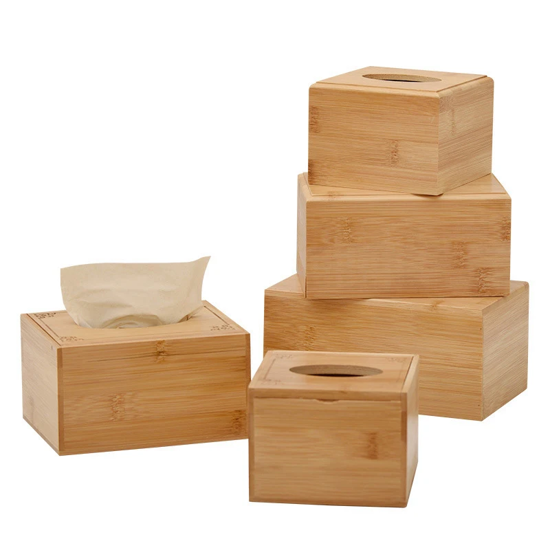 Creative Tissue Box Bamboo Lifting Environmental Protection Home Tissue Container Towel Napkin Tissue Holder Case Paper Towel