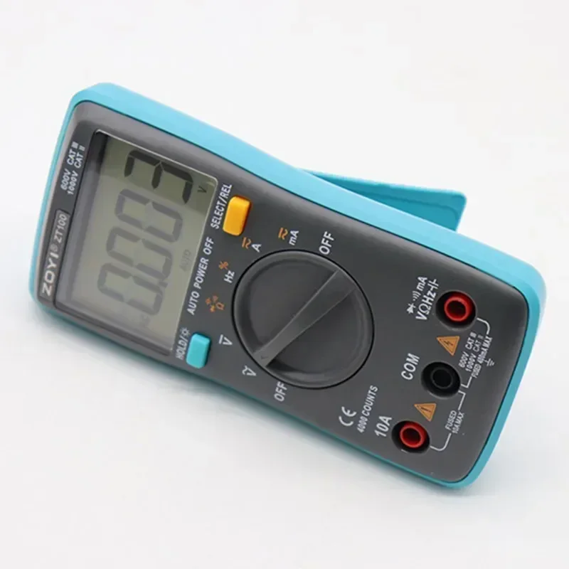 Digital Multimeter ZT100 4000 counts DC/AC Voltage Current Capacitance Hz Diode Ohm tester Ammeter Voltmeter Backlight