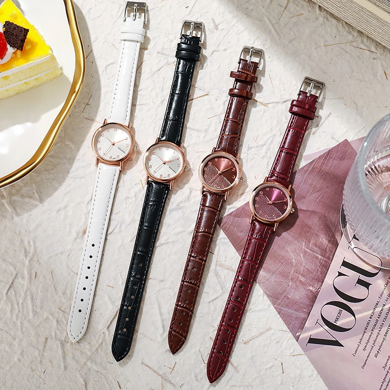 أزياء المرأة ووتش بو الجلود حزام ساعة اليد ساعات كوارتز للنساء ساعة السيدات ووتش هدية Reloj Mujer Montre فام