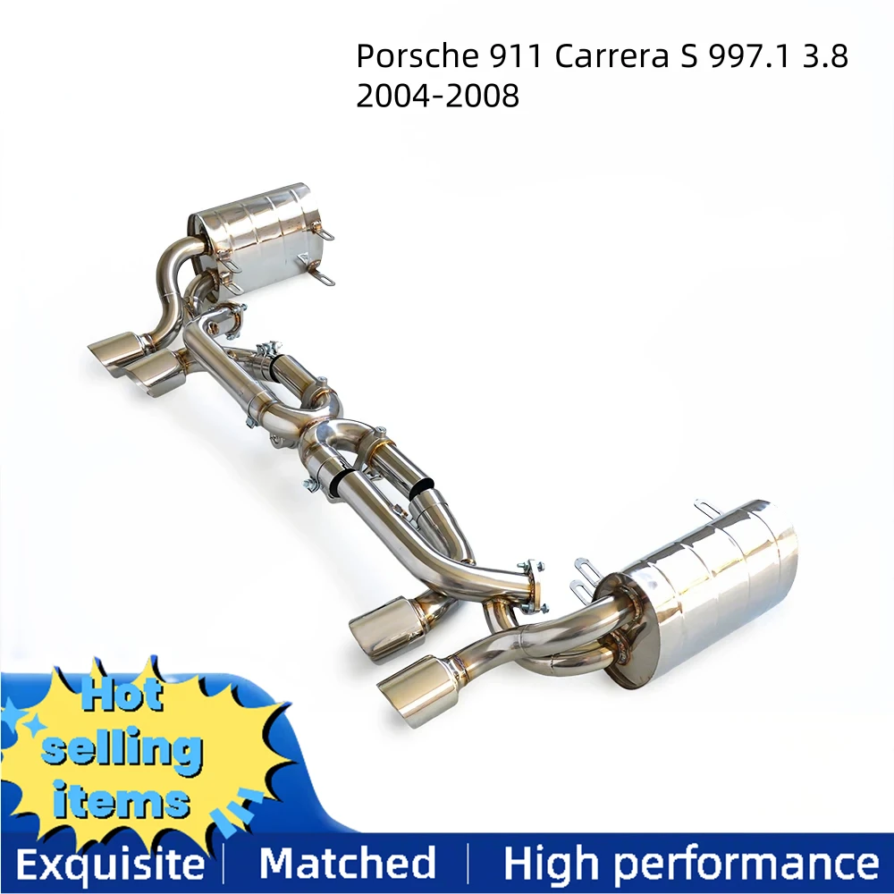 

Cat back exhaust muffler for Porsche 911 Carrera S 997.1 3.8 2004-2008 exhaust pipe muffle modification racing performance