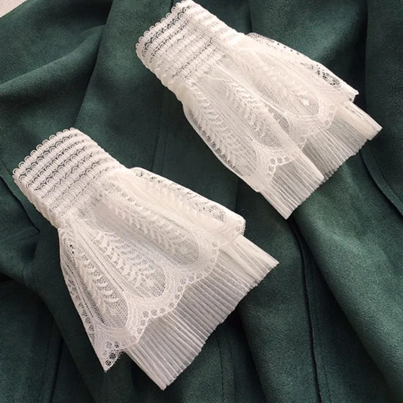 Faux poignets de manches pour femmes pour pull, manchette de mariage en dentelle, chauffe-poignet princesse, couverture de manchette décorative