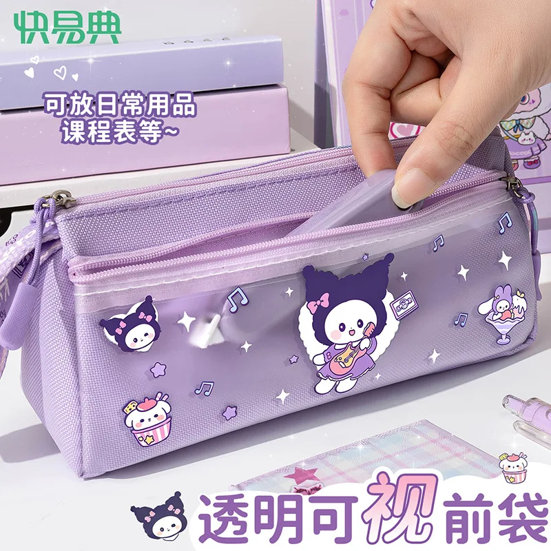 New pencil case: high-capacity, stylish design, cute triangular stationery box