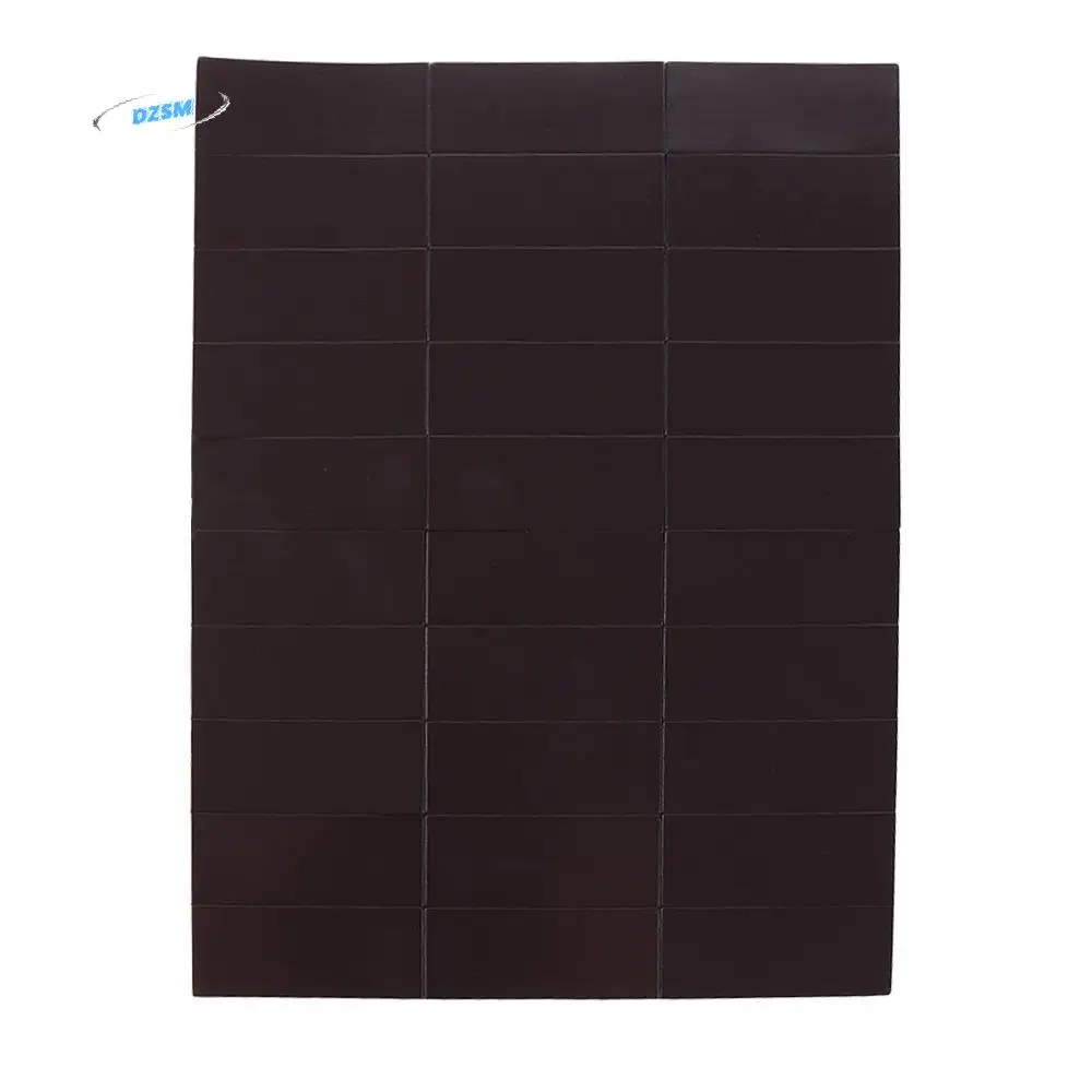 30pcs/sheet Teaching Aids Magnet Blackboard Sticker Self Adhesive Rectangular DIY Magnetic Sticker Black Flexible Crafts
