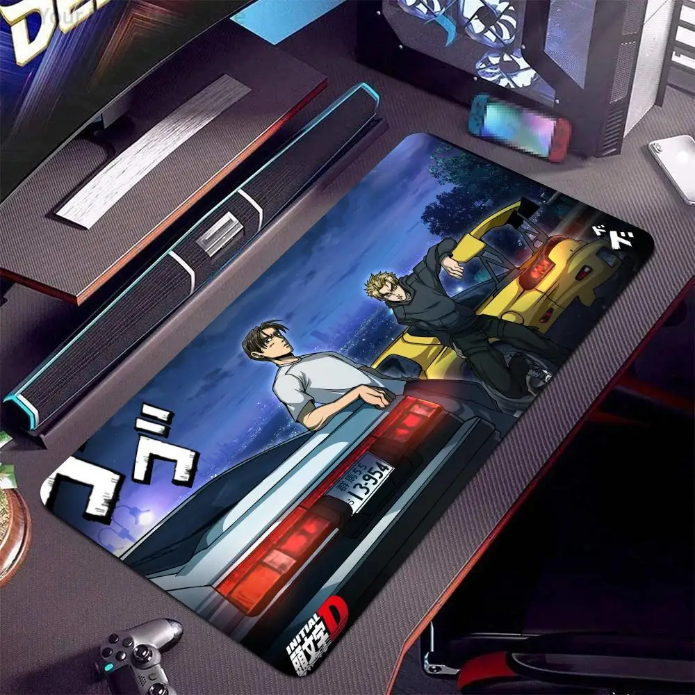 1Pcs Initial D Toyota AE86 Print Large Stitched Edge Non-Slip Gaming Desk Mat Mouse Pad