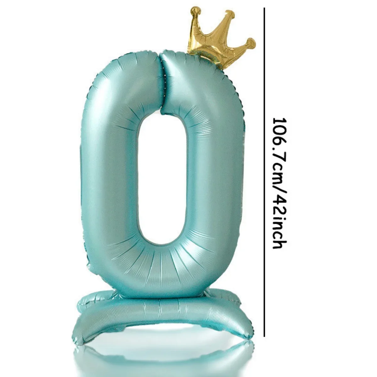 42 Zoll 0-9 Blaue Kronen-Zahlenballons Prinzessinnen-Thema Happy Birthday Party Kinder Erwachsene Deko Baby Shower Globos Jubiläums-Dekoration