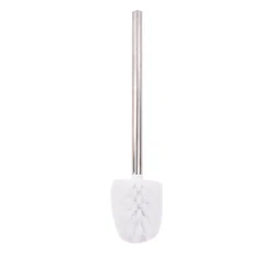 1PC Stainless Steel WC Bathroom Cleaning Toilet Brush White Head Hold Bathroom Tool Replacement D8xL36cm