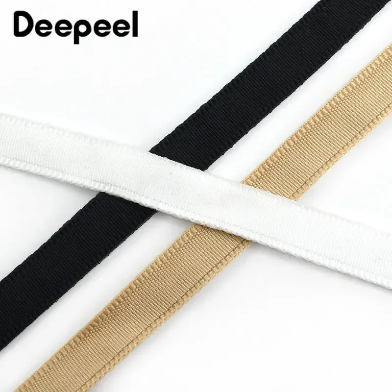 10/20Meters Tubular Ribbon 10mm Underwear Bra Strap Decorative Webbing Tape Dress Corset Clothes DIY Sewing Supplies Accessories