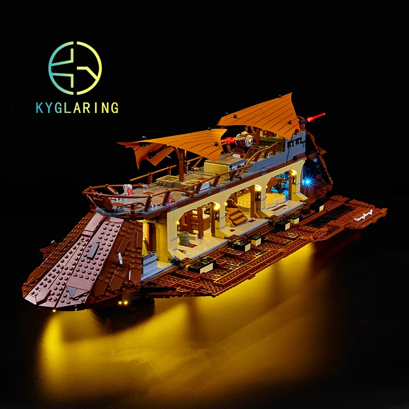 Kyglaring Led Lighting Set DIY Toys for 75397 Jabba's Sail Barge Blocks Building Only LED Lights(No Model)