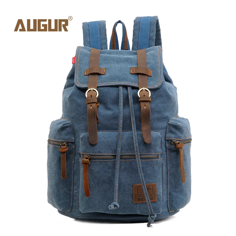 Canvas bag retro men\'s bag backpack computer bag student bag European and American spot