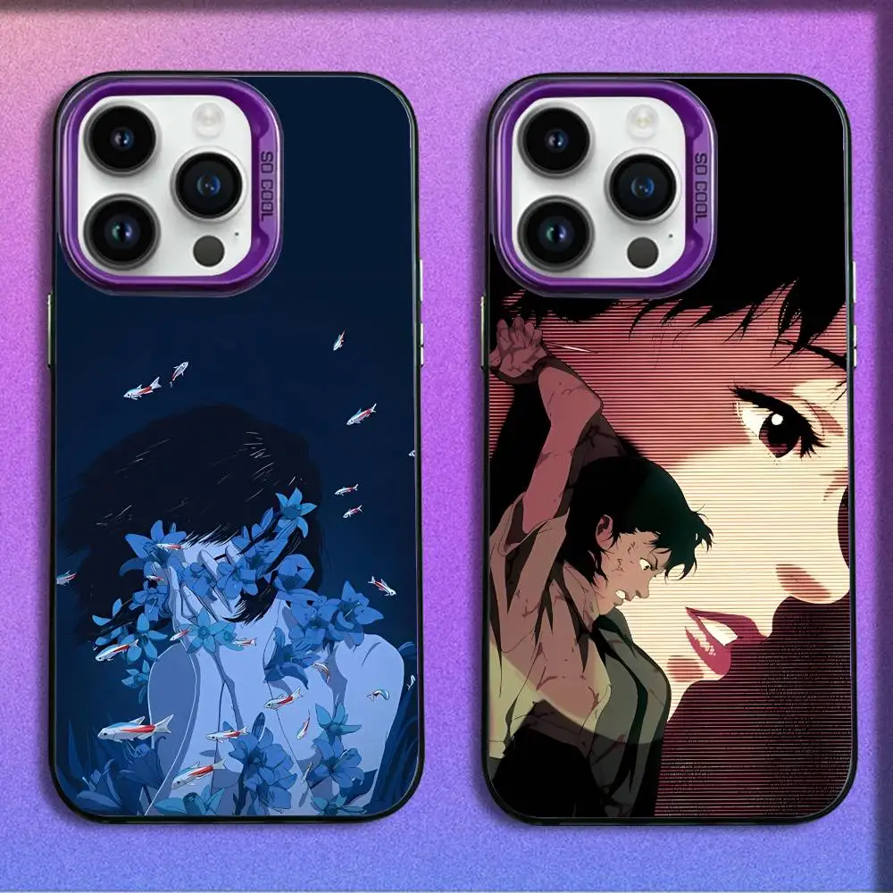 

Perfect Anime Blue Phone Case For iPhone 17,16,15,14,13,12,11,Pro,Max,Plus,E,SE4,Air,Mini Purple IMD Box