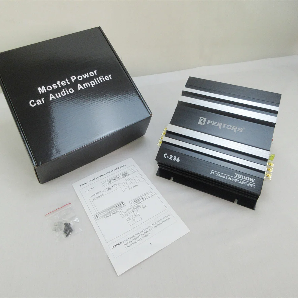 Car Audio Audio Processor 2-channel Power Amplifier 2-channel 3800W High-power Sound Quality Processor Aluminum Shell