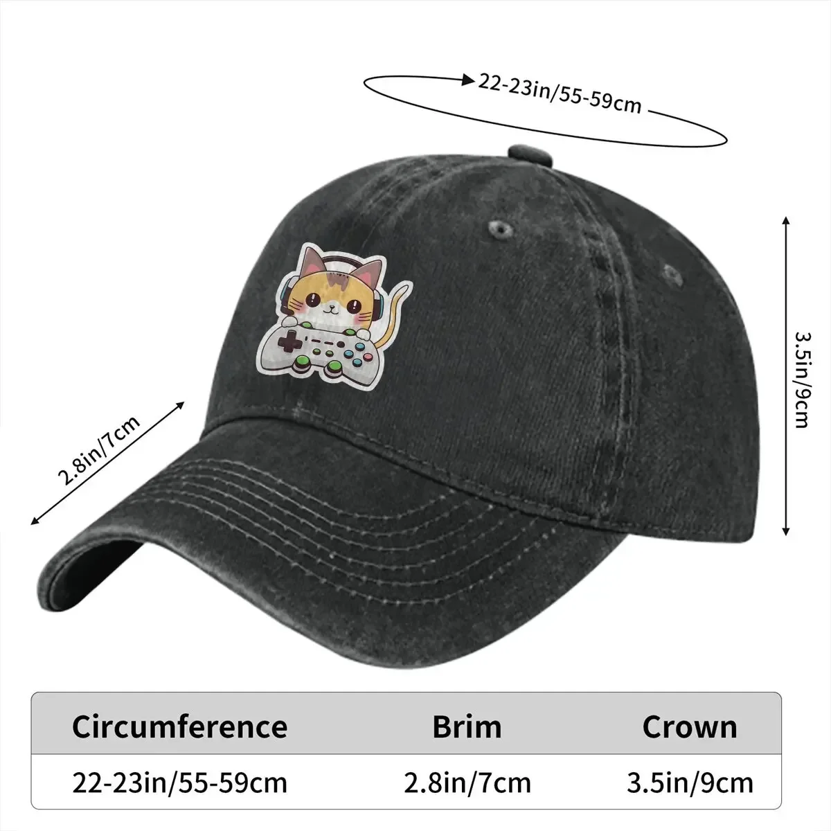 Play Game Baseball Cap Men Hats Women Visor Protection Snapback Cute Cat Animals Caps