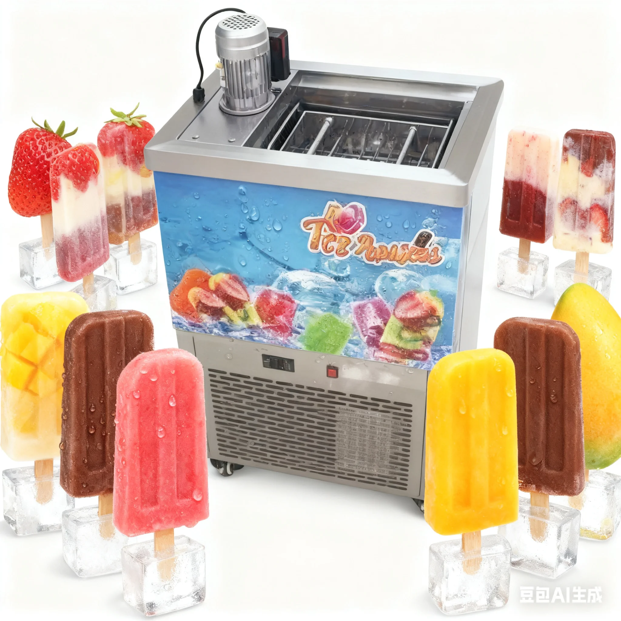 Commercial Ice Cream Pop Making Lolly Popsicle Sticks Machine With Different Molds Malaysia Large Popsicle Machine Ice Lolly