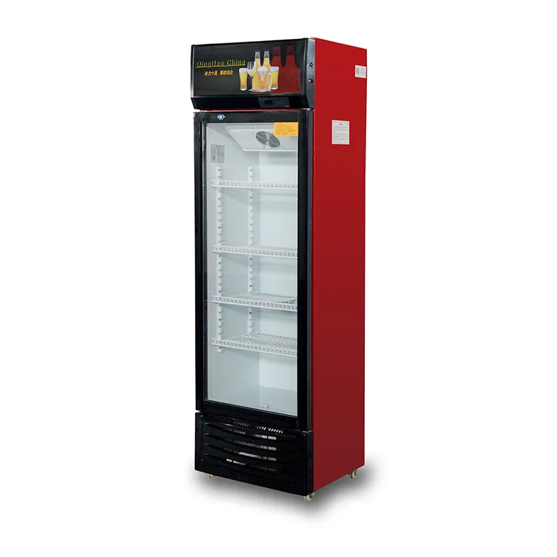 Upright Beverage Display Cooler 2 Door Refrigerator Vertical Drink Refrigerating Showcase Air cooling