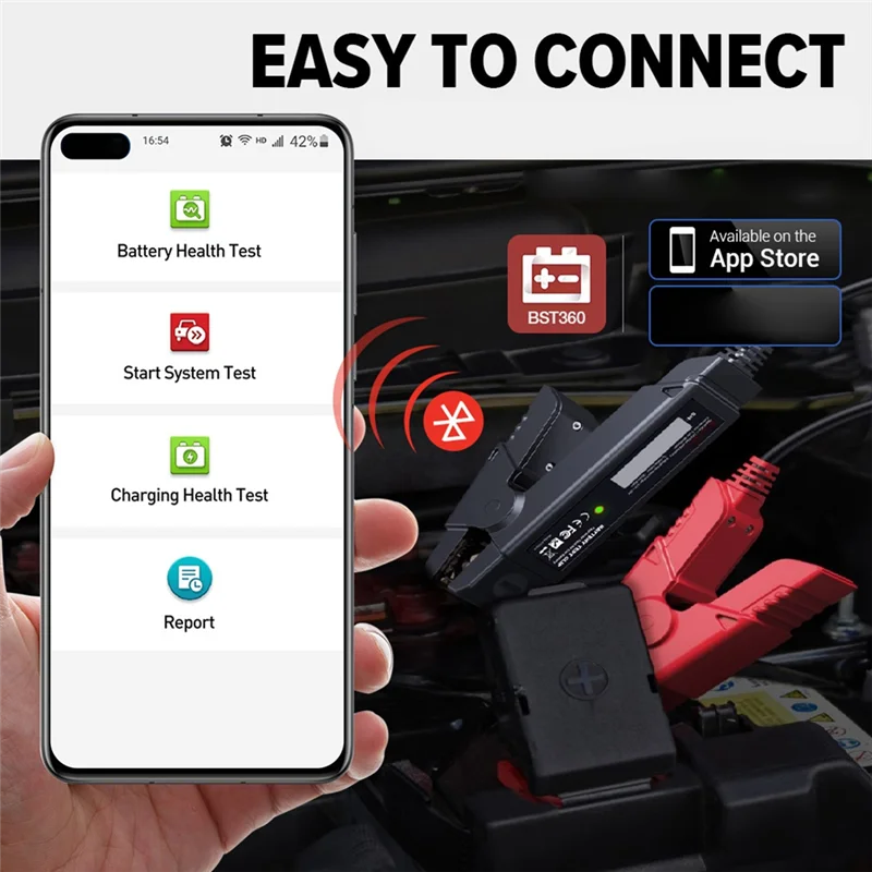 

Portable Automobile General Bluetooth Version 12V 2000CCA Battery Tester Voltage Battery Analyzer Storage Battery Tester