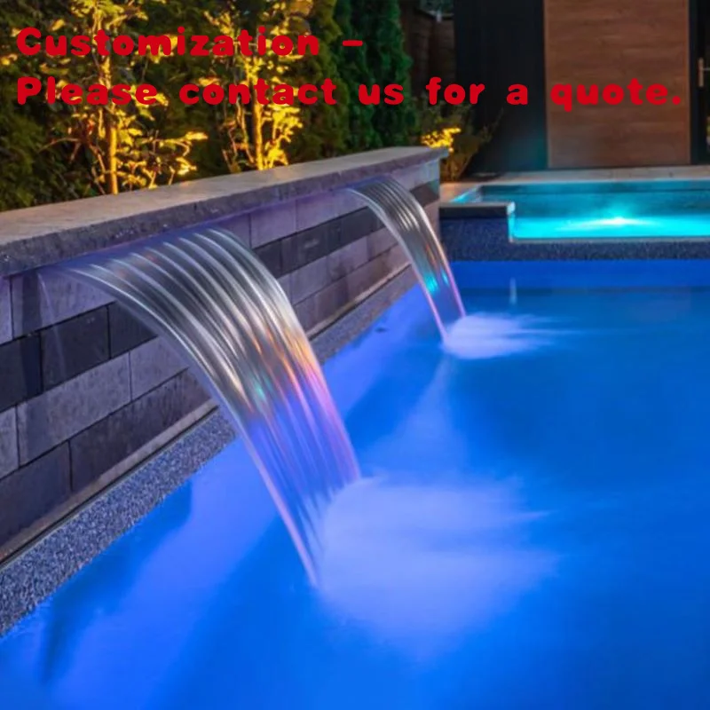 custom.Waterfall Swimming Pool Curtain Fish Pond Landscape Spa SPA Impact Bath Tub Curtain Wall