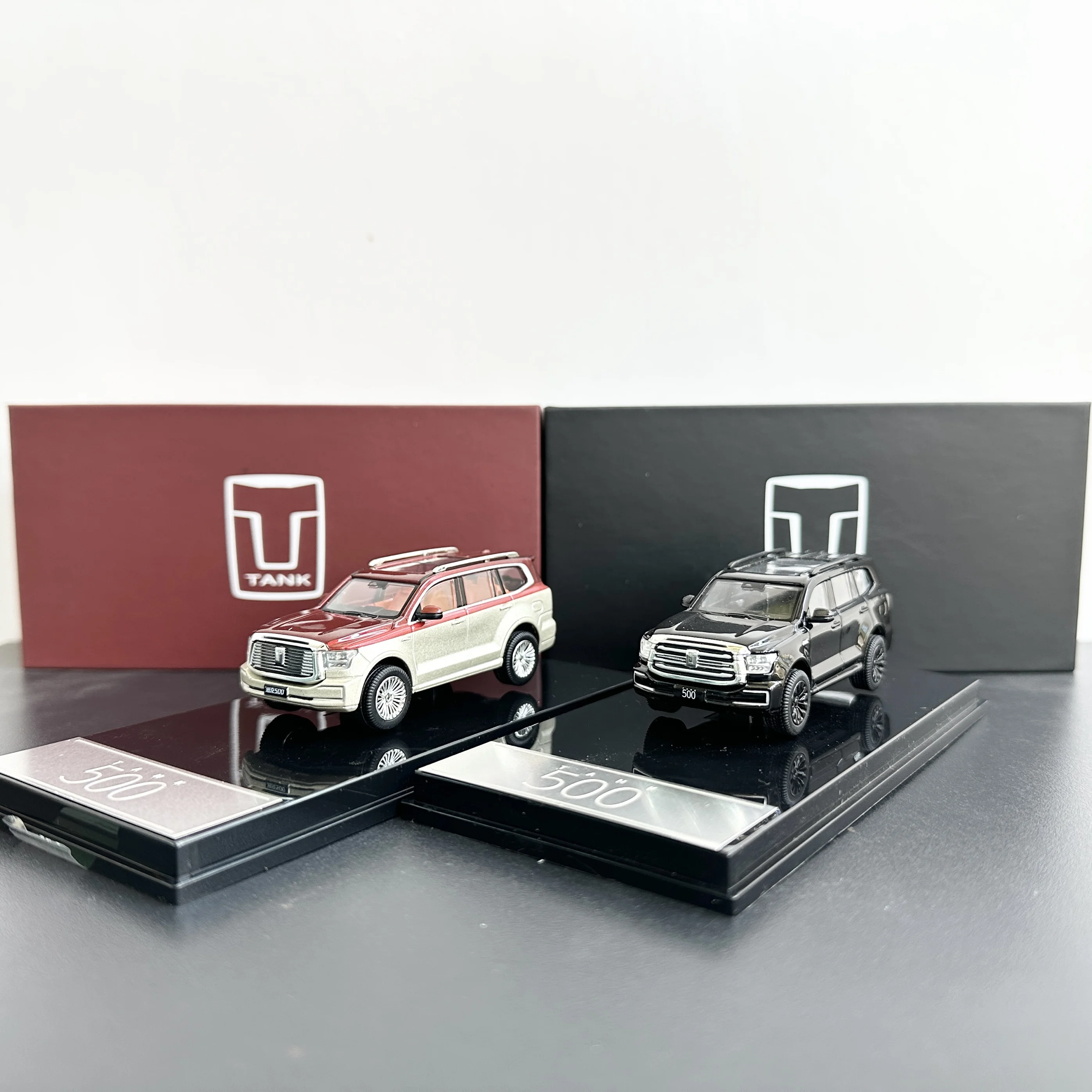 Modèle de voiture Tank 500 à l'échelle 1:64, modèle de voiture en alliage, véhicule tout-terrain, collection de voitures à petite échelle, ornement, jouet pour garçon
