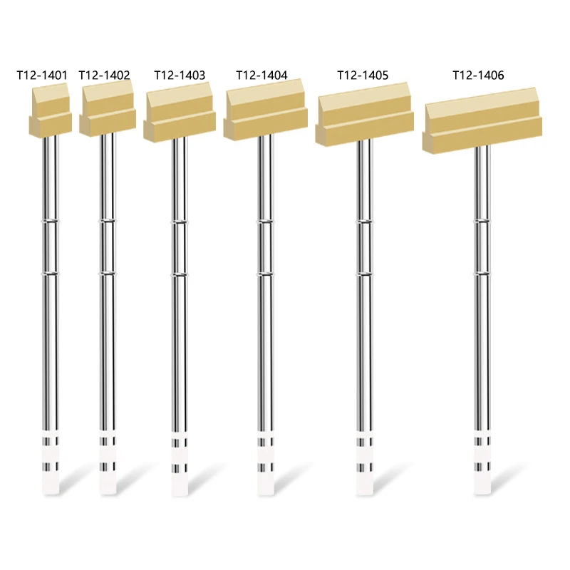 T12 T-Shaped Shovel Head Electric Soldering Iron Tips Rapid Heating Spatula Model 1401/1406 Replacement Welding Tools
