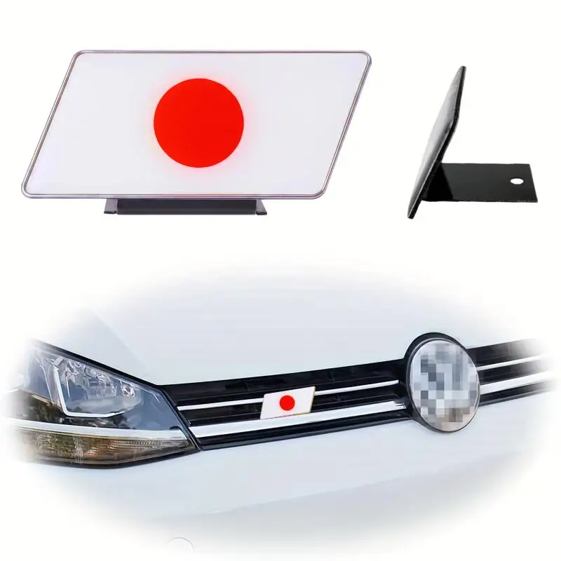 Emblema 3D de la bandera de Japón para coche, compatible con todos los modelos de coches, adhesivo de la bandera de Japón para la carrocería, decoración para el parachoques del coche