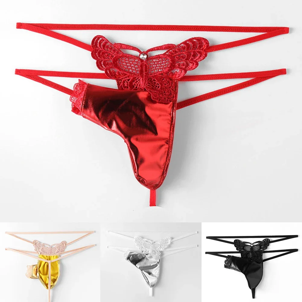 

Mens Underwear Thong Sexy Low Waist Hollow Butterfly Thin Straps Breathable Mens Comfortable Soft Men's Panties
