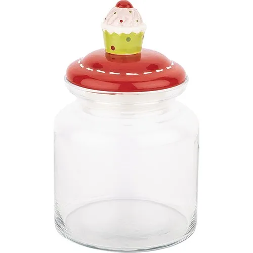 Tantitoni Cupcake Ceramic Jar With Lid 1085 ml