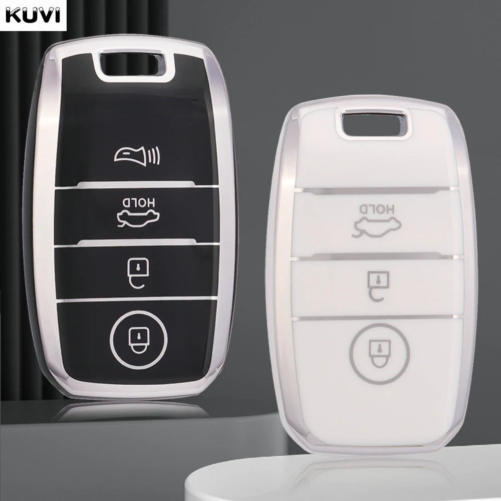 3/4 Buttons TPU Shell For KIA Rio Rio5 Sportage Ceed Cerato K3 KX3 K4 K5 Sorento Optima Picanto Car Remote Smart Key Case Cover