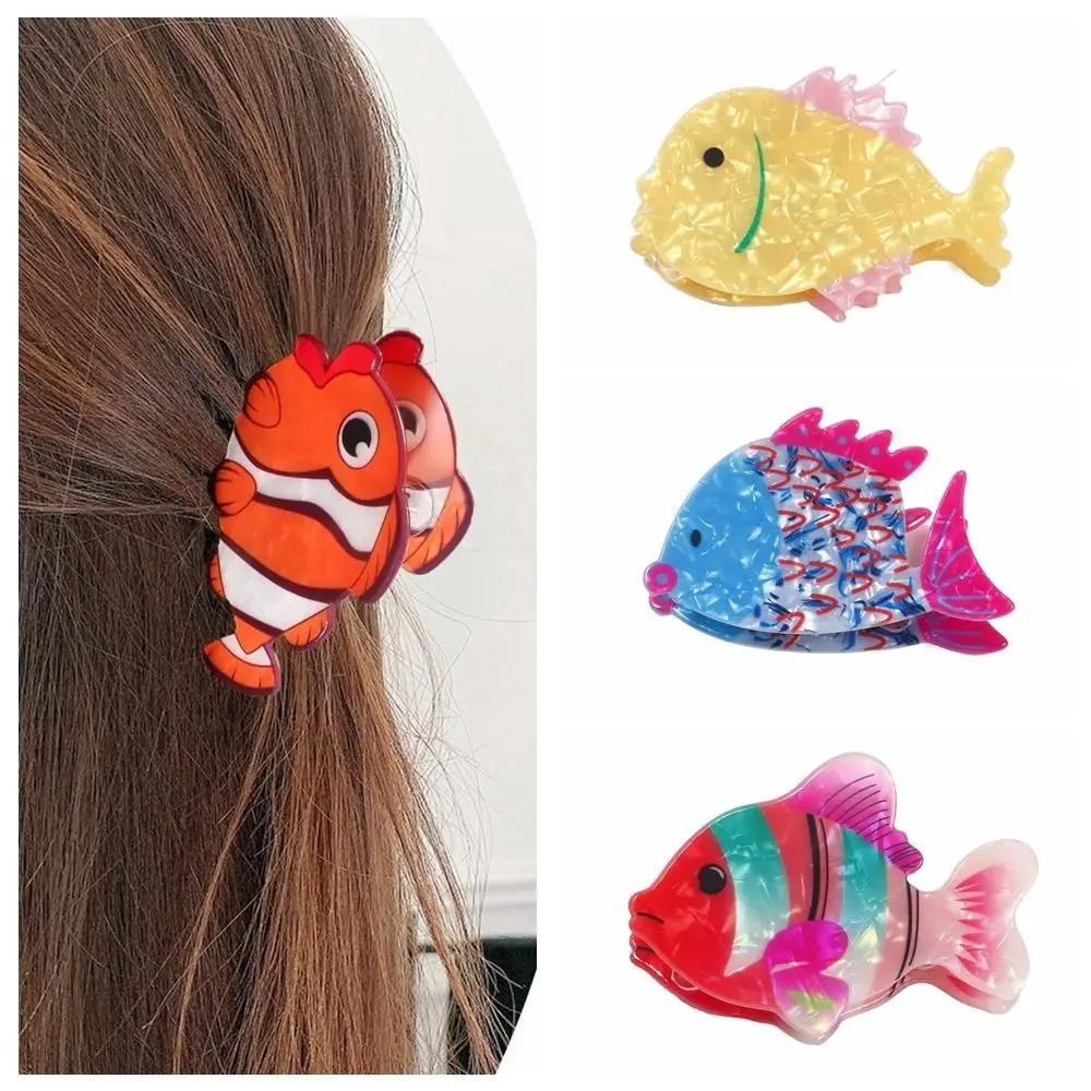 

Fashion Animal Fish Hair Claw Sea Creature Ocean Series PVC Claw Clip Hair Accessories Non-slip Large Shark Clip Daily